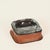 Charlotte Perriand French Leather and Cut Crystal Ashtray attributed to Jacques Adnet, 1960s For Sale - Image 4 of 18