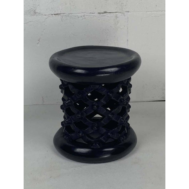 Handcrafted Black Bamileke Style Coffee Tables – Set of 2 For Sale - Image 6 of 9