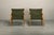 Niels Eilersen Vintage Danish Safari Chairs in Oak and Forest Green Canvas Fabric by Erik Wørts, 1970s, Set of 2 For Sale - Image 4 of 18