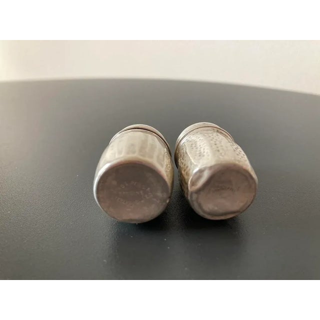 Vintage Sterling Silver Salt & Pepper Shakers - a Pair For Sale - Image 12 of 12