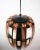 The ceiling lamp in copper, decorated with crystals, created by Werner Schou and produced by Coronell Elektro Denmark in...