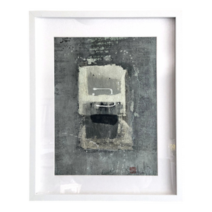 Cove. I Framed Surreal Black and Gray Painting