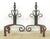 Black Pair of Antique French Wrought Iron Andirons For Sale - Image 8 of 9