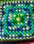 Black Granny Square Cottagecore Rainbow Afghan For Sale - Image 4 of 12