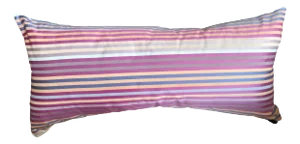 Pink, Blue & Peach Striped Pillow Cover