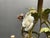 Metal Florentine Tole Ceramic Flower Chandelier, 1960s For Sale - Image 7 of 14