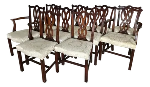 Set of 10 Antique Georgian Style Mahogany Dining Chairs