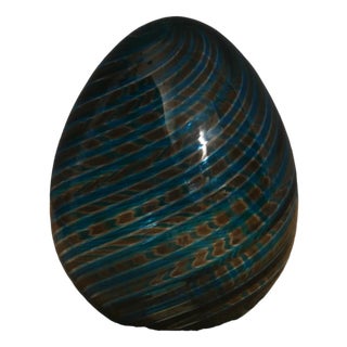 Venini Murano Art Glass Egg 50th Confartigianato Series Egg, 1997 For Sale