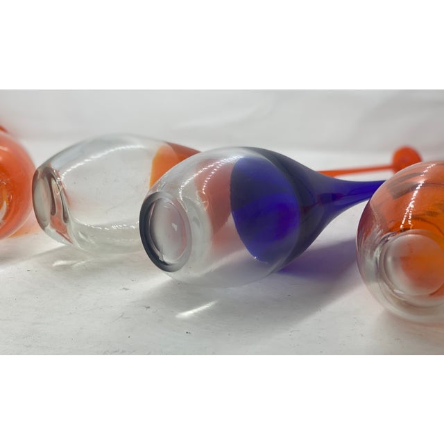 Mid-Century Modern Kamei Glass Solifleur Bud Vases - Set of 4 For Sale - Image 4 of 15