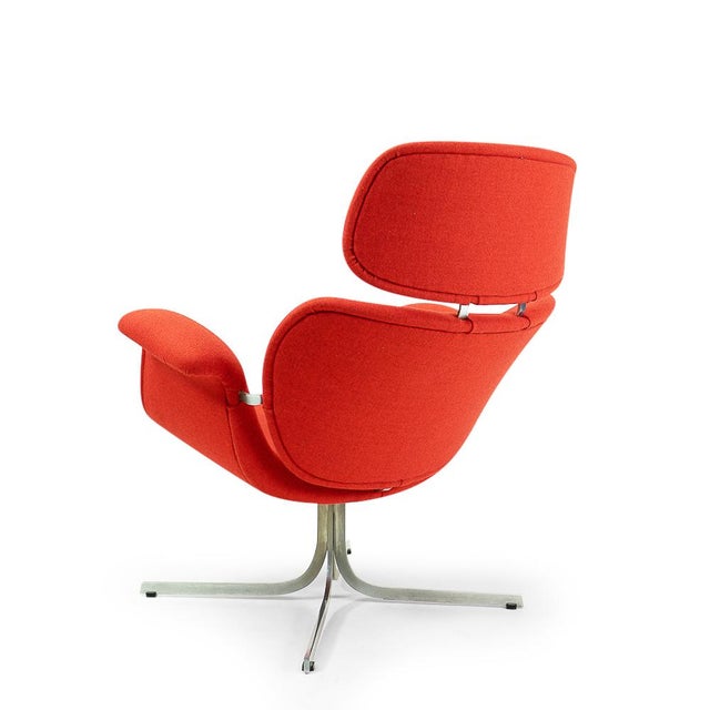 Red Big Tulip Chair by Pierre Paulin for Artifort, 1970s For Sale - Image 8 of 10