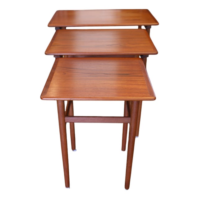 Vintage Danish Nesting Tables, 1960s, Set of 3 For Sale