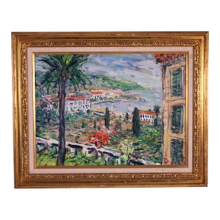 Painting by Duane Alt (Born 1935) Titled "Vue De Beaulieu" For Sale