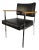 1970s Vintage Cole / Litton Restored Chrome & Vinyl Office Arm Chair For Sale