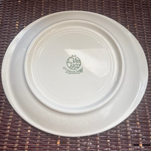 An exceptionally rare and striking piece of mid-century American restaurant ware, this Syracuse China oval serving platter...
