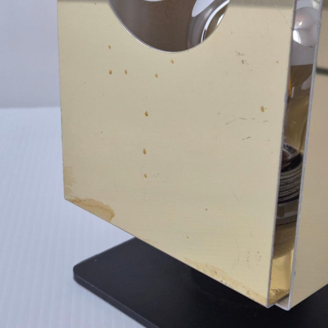 Gold Vintage Gold-Plated Metal Table Lamp, 1960s For Sale - Image 8 of 16