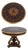 Maitland Smith Round Inlaid Mahogany Center Table For Sale