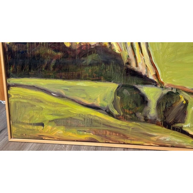 Green Herbert Murrie – Hills of San Gimignano (1997) Oil on Wood Panel, 60″ × 40″ For Sale - Image 8 of 9