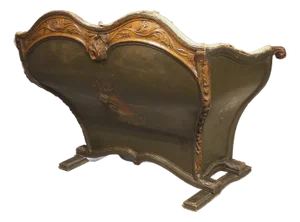 Rare 18th Century English Lacquered Curricle Gig Seat With Coat of Arms