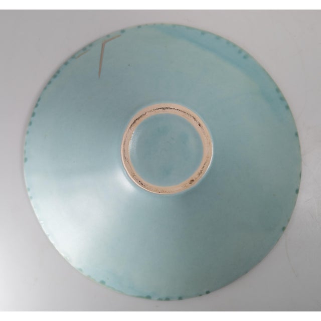 21st Century Contemporary Colorful Ceramic Pottery Centerpiece Bowl Attributed to Lasser For Sale - Image 9 of 12