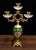 1960s French Rococo Candelabra Ornate Brass & Crystal Candle Holder 19"H For Sale - Image 4 of 6