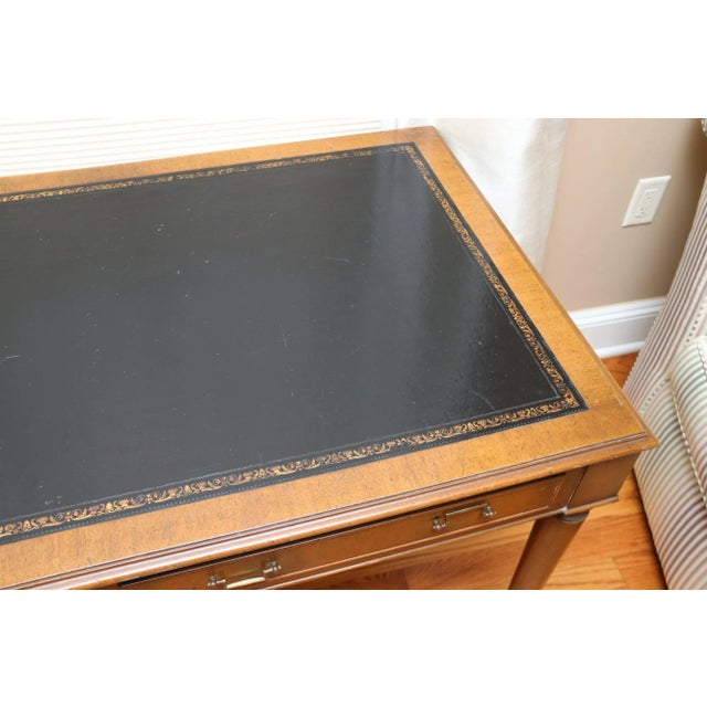 Early 20th Century Early 20th Century Leather Top Writing Desk For Sale - Image 5 of 9