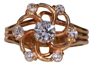 The Nukarni: Fibonacci Style Natural Diamond Engagement Ring
