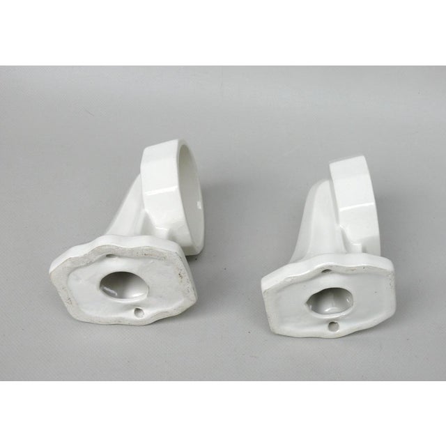 Art Deco Odol Toothpaste Cup with Wall Holders in Ceramic & Glass, 1920s, Set of 4 For Sale - Image 17 of 18