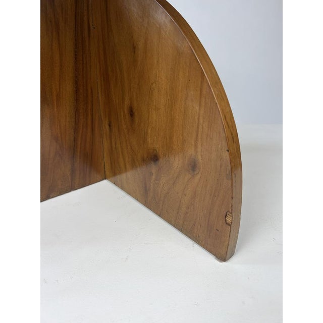 Brown Art Deco Modernist French Walnut Occasional Side Table, 1930s For Sale - Image 8 of 12