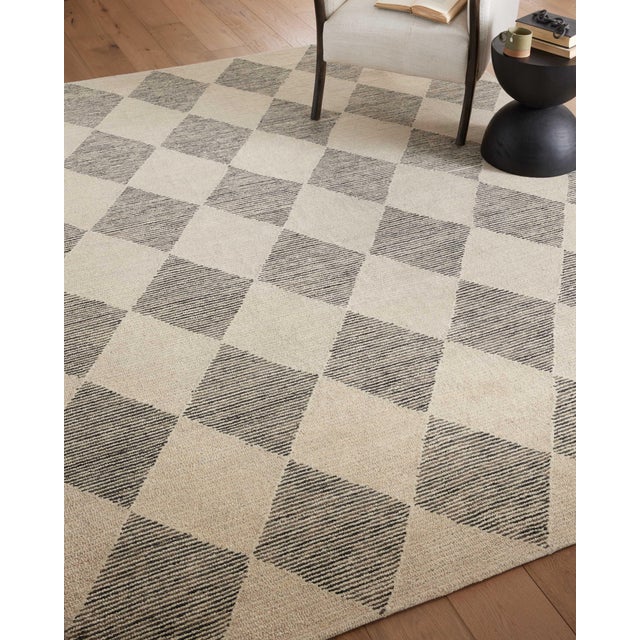 Beige Chris Loves Julia x LoloiFrancis Beige / Charcoal 3'-6" x 5'-6" Accent Rug For Sale - Image 8 of 9