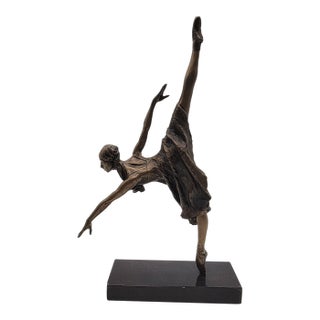1990s Brenda Naylor Makarova Rehearsing Bronze Sculpture 3/9 Limited Edition For Sale