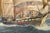 Georg Seekatz Reproduction Oil Painting on Canvas of Clipper Ship in Carved Giltwood Frame For Sale In South Bend - Image 6 of 16