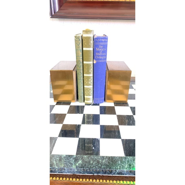 Mid-Century Modern Vintage Silver Crest Brass Horse Bookends – Mid-Century Modern Pair For Sale - Image 3 of 7