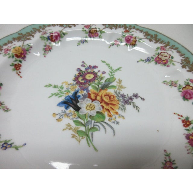 1980s 1980s Chelsea House Decorative Floral Design Dining Plate Asian Inspired Yellow For Sale - Image 5 of 9