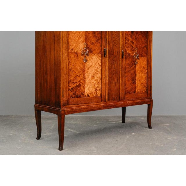 Wood Art Nouveau Oak Cabinet, Early 20th Century For Sale - Image 7 of 18