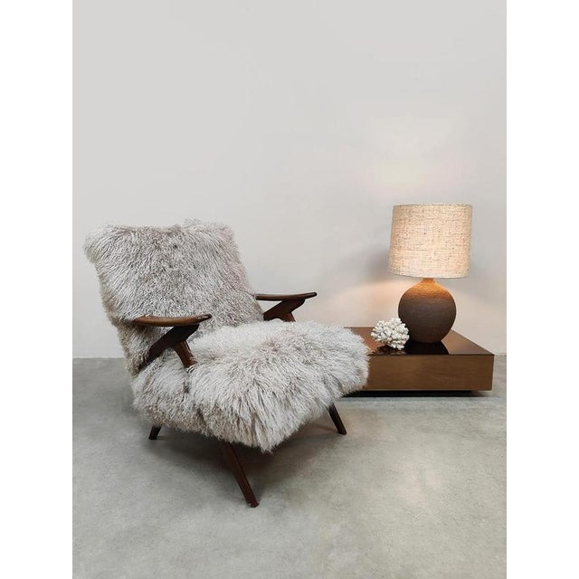 Vintage Scandinavian Sheepskin Armchair, 1970s For Sale - Image 3 of 7