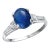 Platinum 5-Stone Ceylon Cabochon Sapphire Diamond Ring Weighing 3.22 Carat, Size 7.25 For Sale