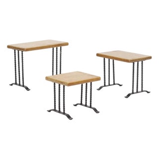 Mid-Century Brutalist Mimiset Nesting Tables, Set of 3 For Sale