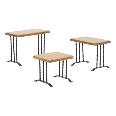 Mid-Century Brutalist Mimiset Nesting Tables, Set of 3 For Sale
