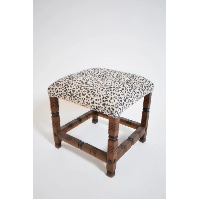 Arts & Crafts Wooden Stool, 1920s For Sale - Image 3 of 5