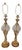 Vintage Neoclassical Brass Glass Lamps- a Pair For Sale