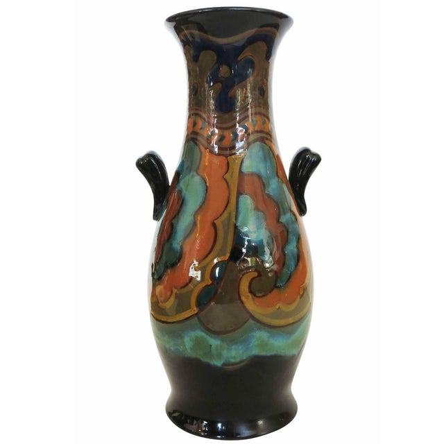 Gouda Art Nouveau "Maar" Pattern Pottery Vase, Circa 1920 Chairish