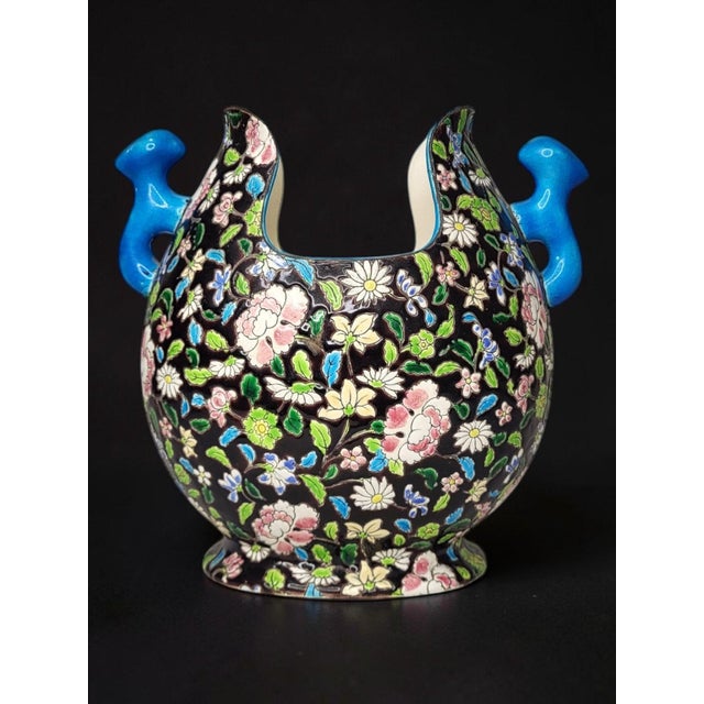 Ceramic Gueulard Vase in Glazed Ceramic from Gien, 1890s For Sale - Image 7 of 7