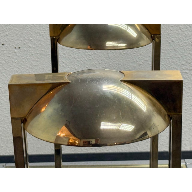 Relux Milano Chrome + Brass 1970's Table Lamps, Pair For Sale - Image 9 of 12