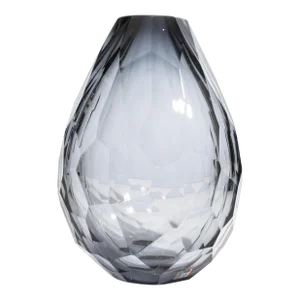 Hand Blown Murano Barrel Vase in Grey Xxl