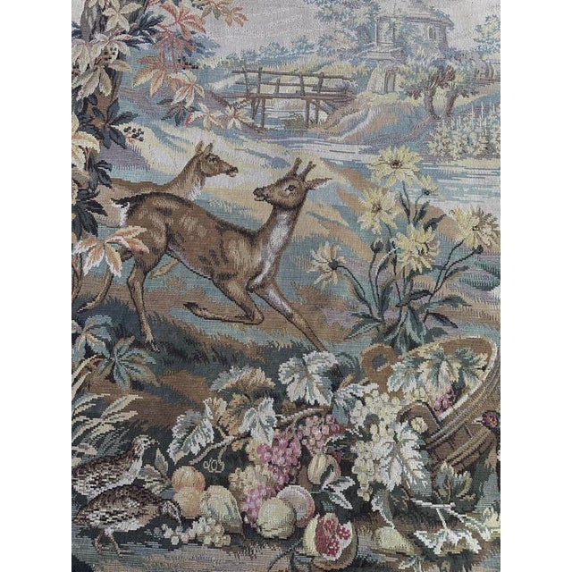 Vintage French Aubusson Style Jacquard Tapestry, 1970s For Sale - Image 6 of 18