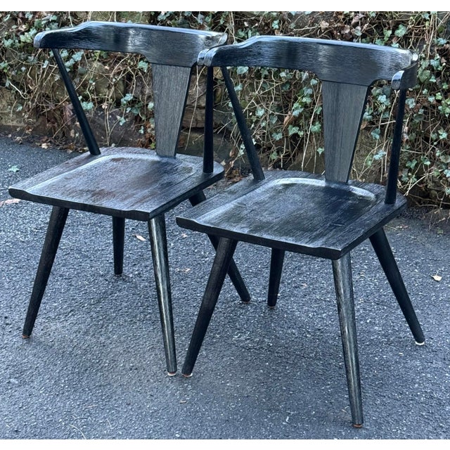 Farmhouse Pottery Barn Westan Farmhouse Style Black Dining Chairs - A Pair For Sale - Image 3 of 12
