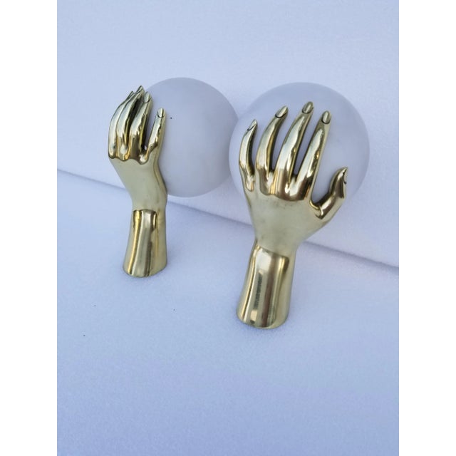 Metal Maison Arlus Hand Sconces - a Pair For Sale - Image 7 of 8