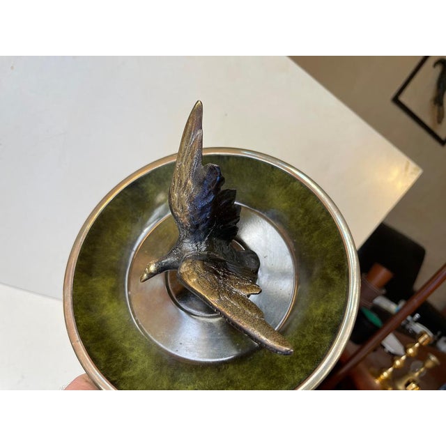 Art Deco Bronze Dish with Eagle Sculpture, 1930s For Sale - Image 4 of 7