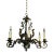 C. 1870 Scrolled Verdigris Iron 6-Light Chandelier For Sale
