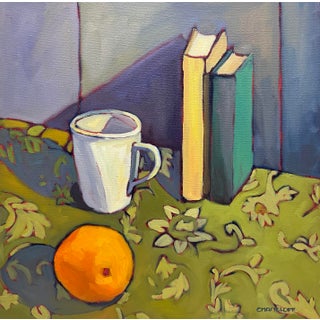 Stolen Moments, Original Oil Painting 14" X 14" For Sale
